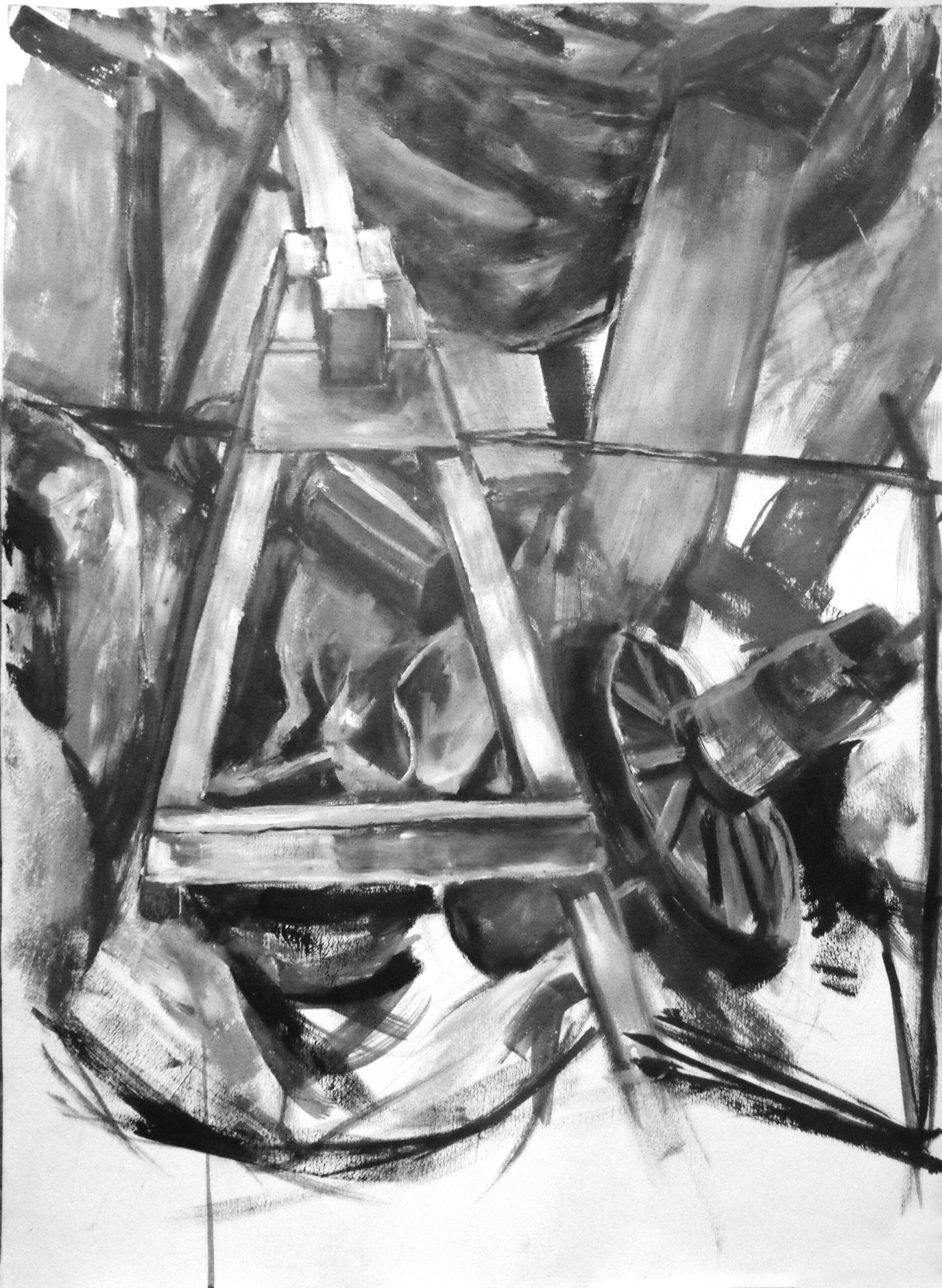 Black and white - 100x70 cm || akryl na desce