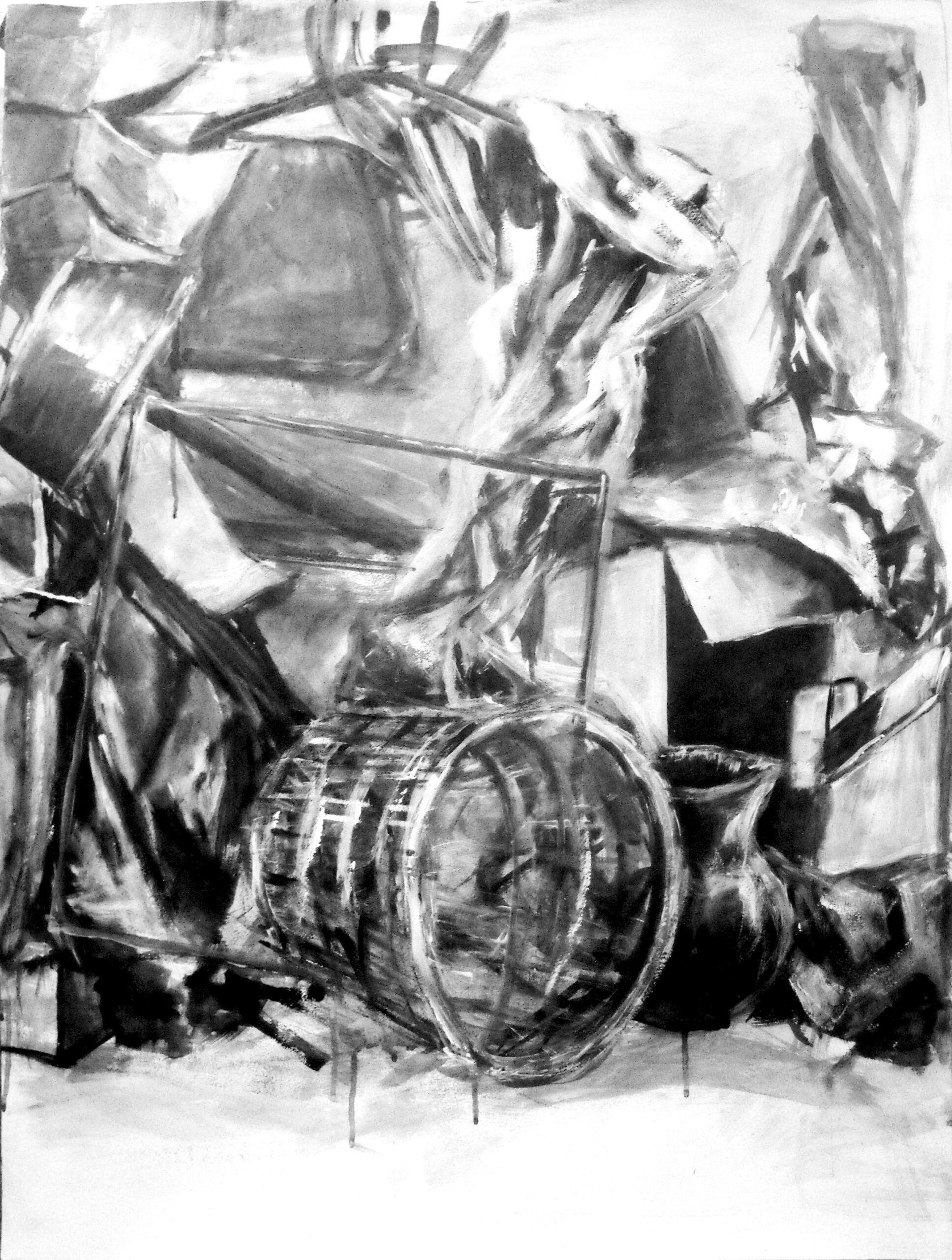 Black and white - 100x70 cm || akryl na desce