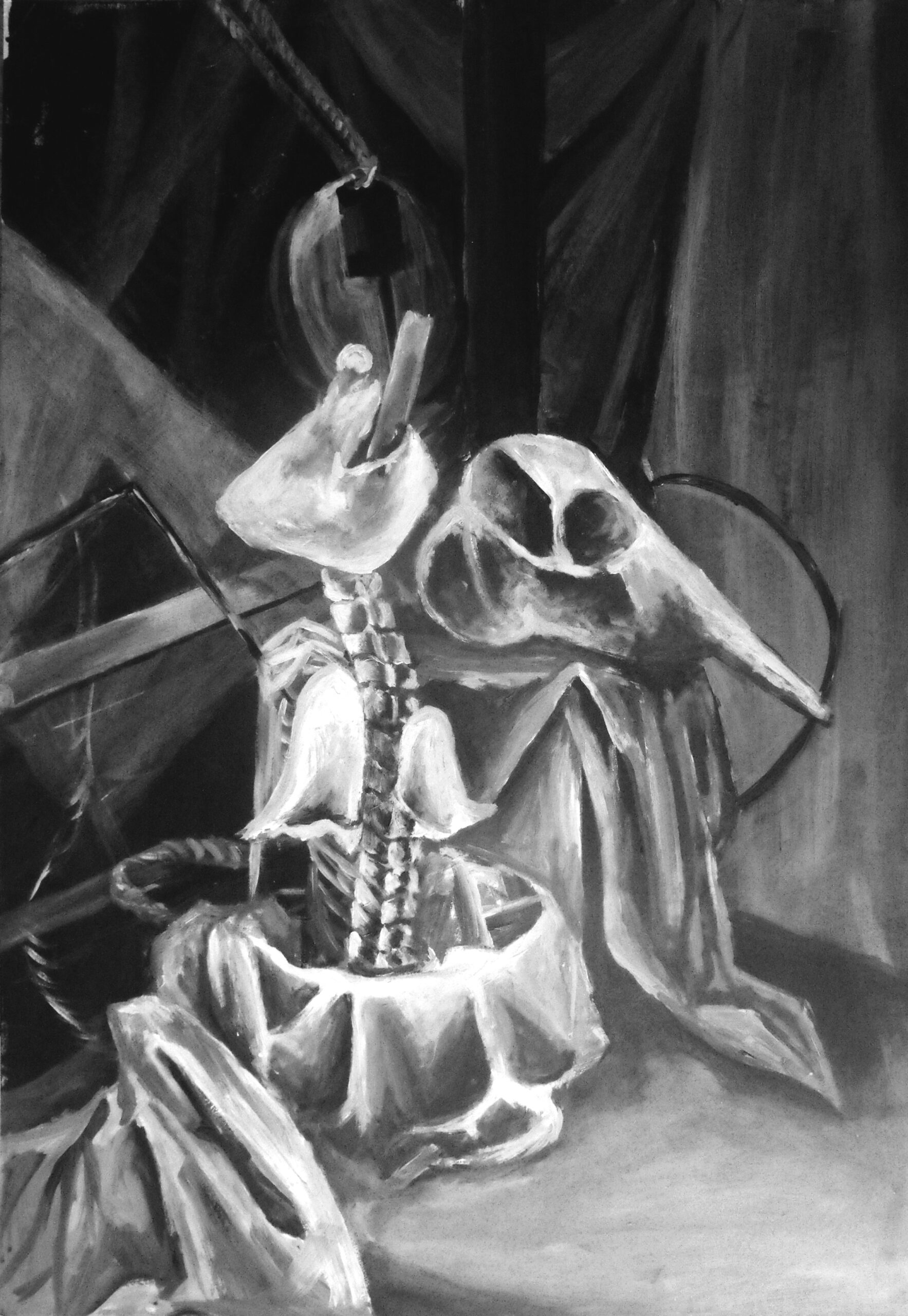 Black and white - 100x70 cm || akryl na desce
